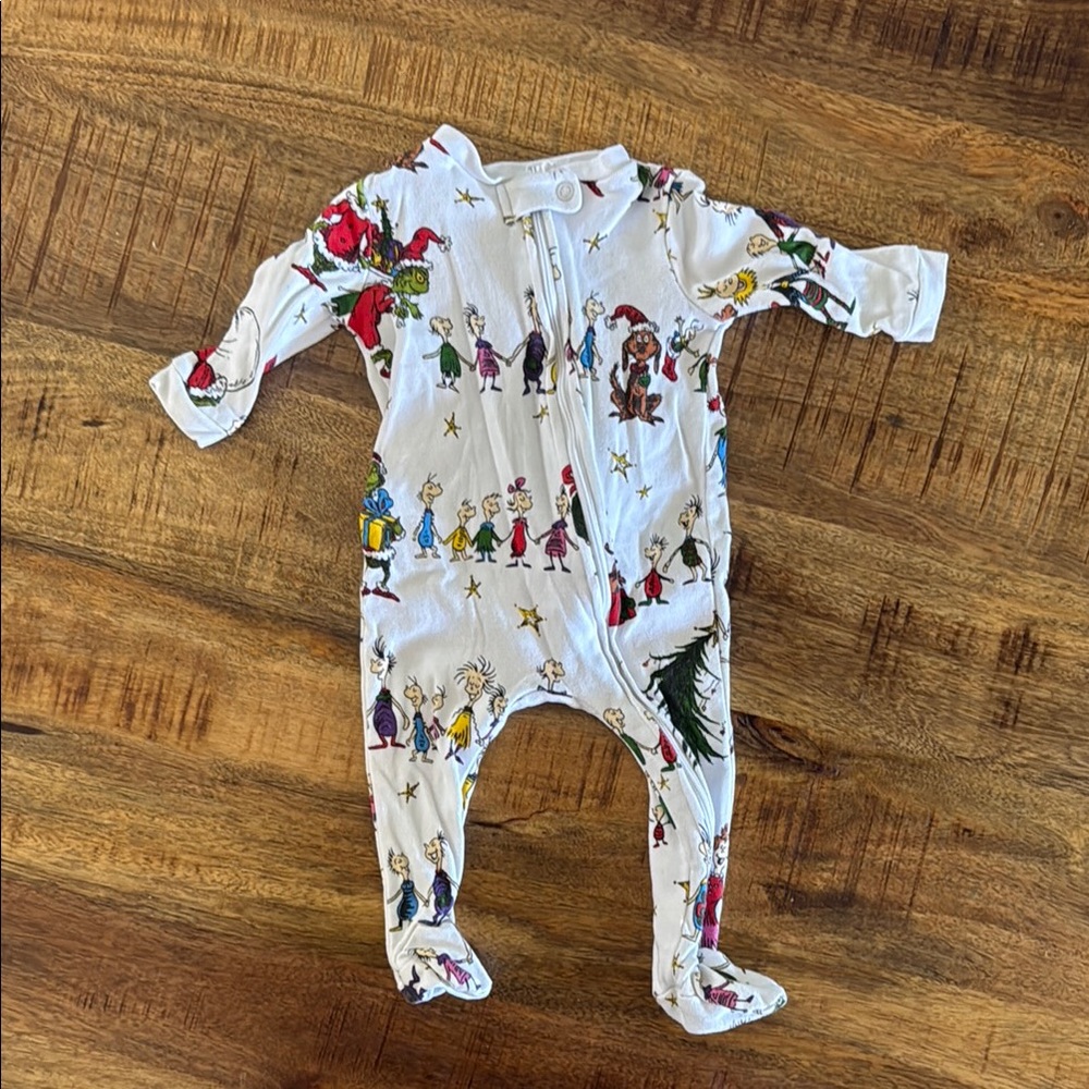 Pottery barn The Grinch 6-9 months footsie
